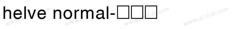 helve normal字体转换